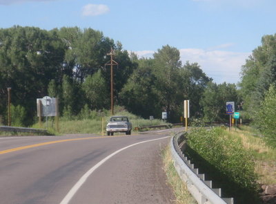 Left turn on Rio Grande County's Road 15..
